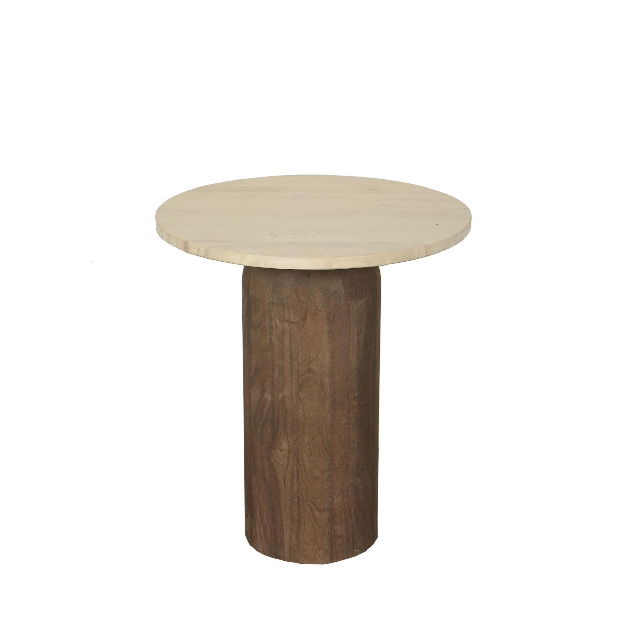 PTMD Bijzettafel Liora - 45x45x50 cm - Hout - Bruin