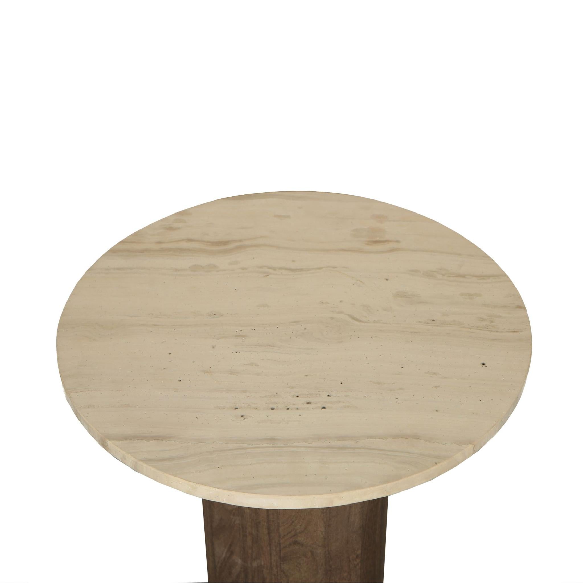 PTMD Bijzettafel Liora - 45x45x50 cm - Hout - Bruin