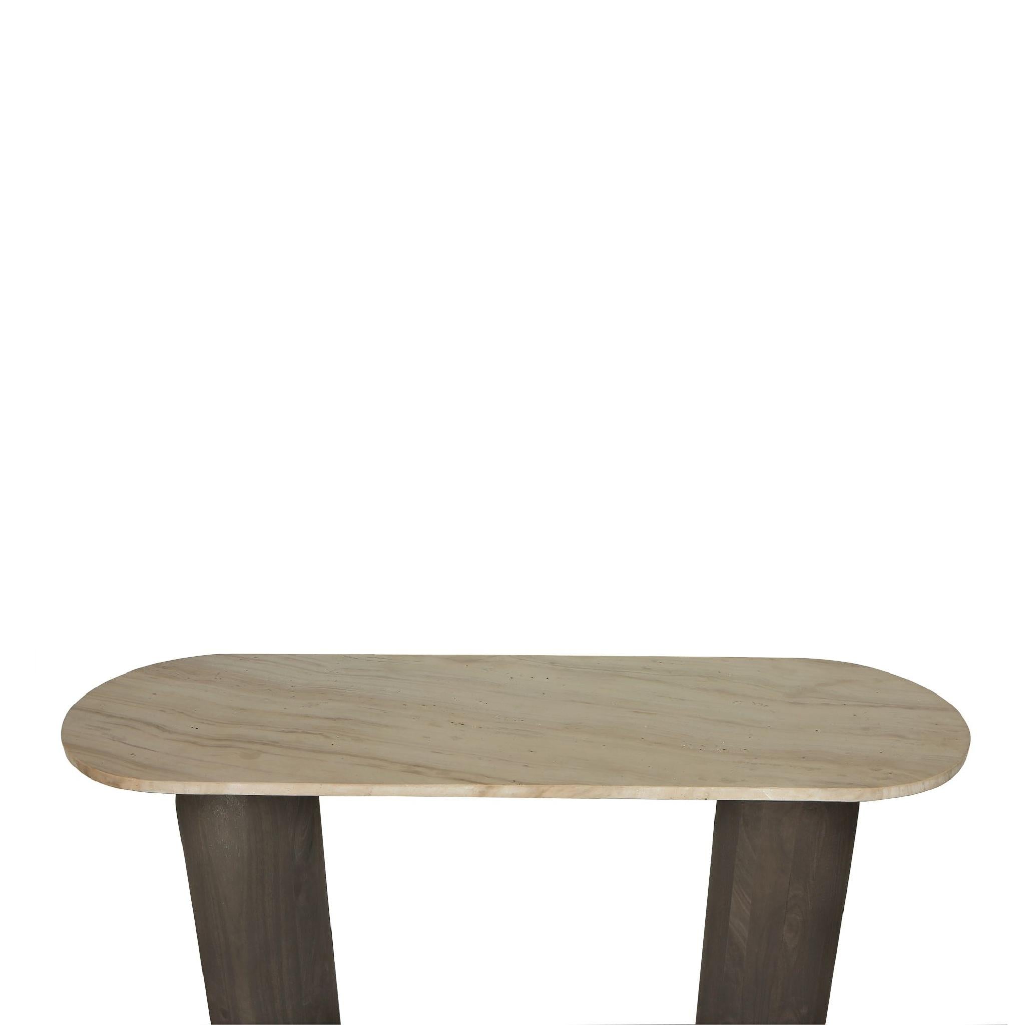 PTMD Bijzettafel Liora - 106x33x80 cm - Hout - Bruin