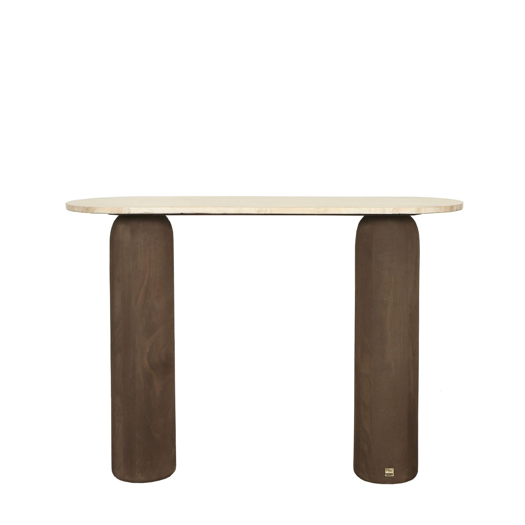 PTMD Bijzettafel Liora - 106x33x80 cm - Hout - Bruin