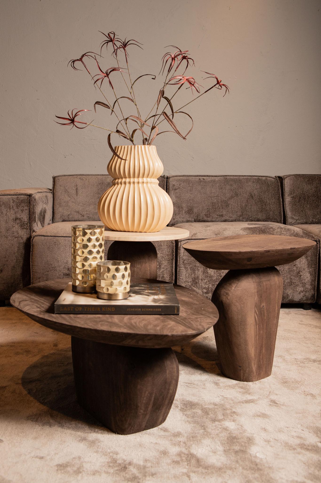 PTMD Salontafel Harshad - 75x60x35 cm - Hout - Bruin