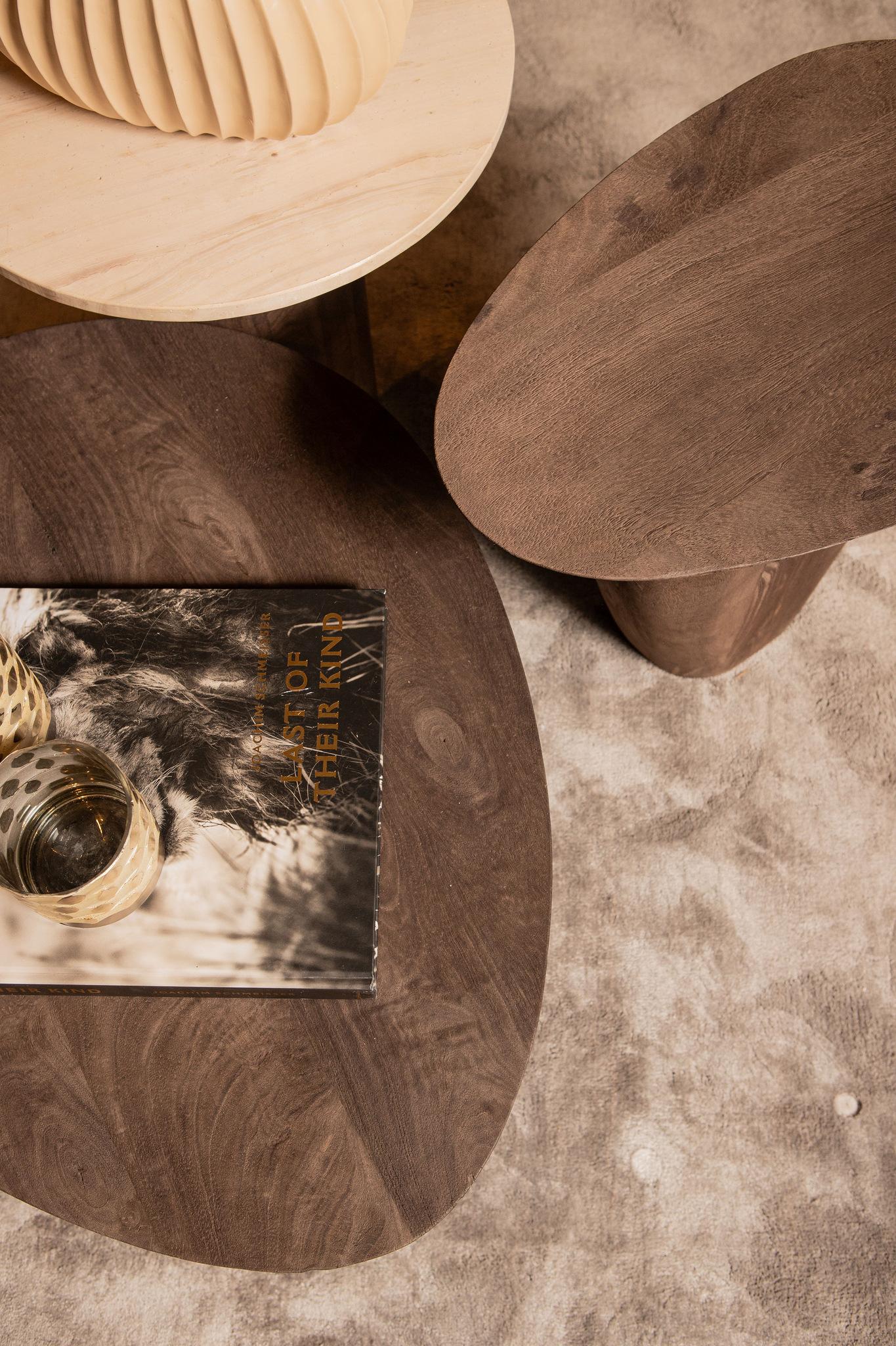 PTMD Bijzettafel Harshad - 55x35x50 cm - Hout - Bruin