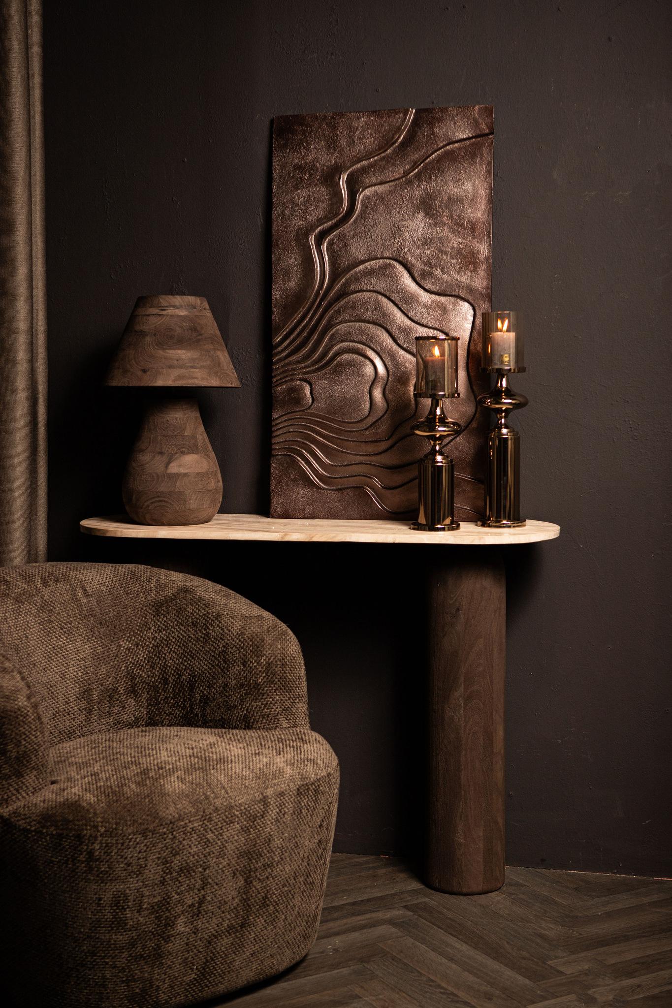 PTMD Bijzettafel Liora - 106x33x80 cm - Hout - Bruin