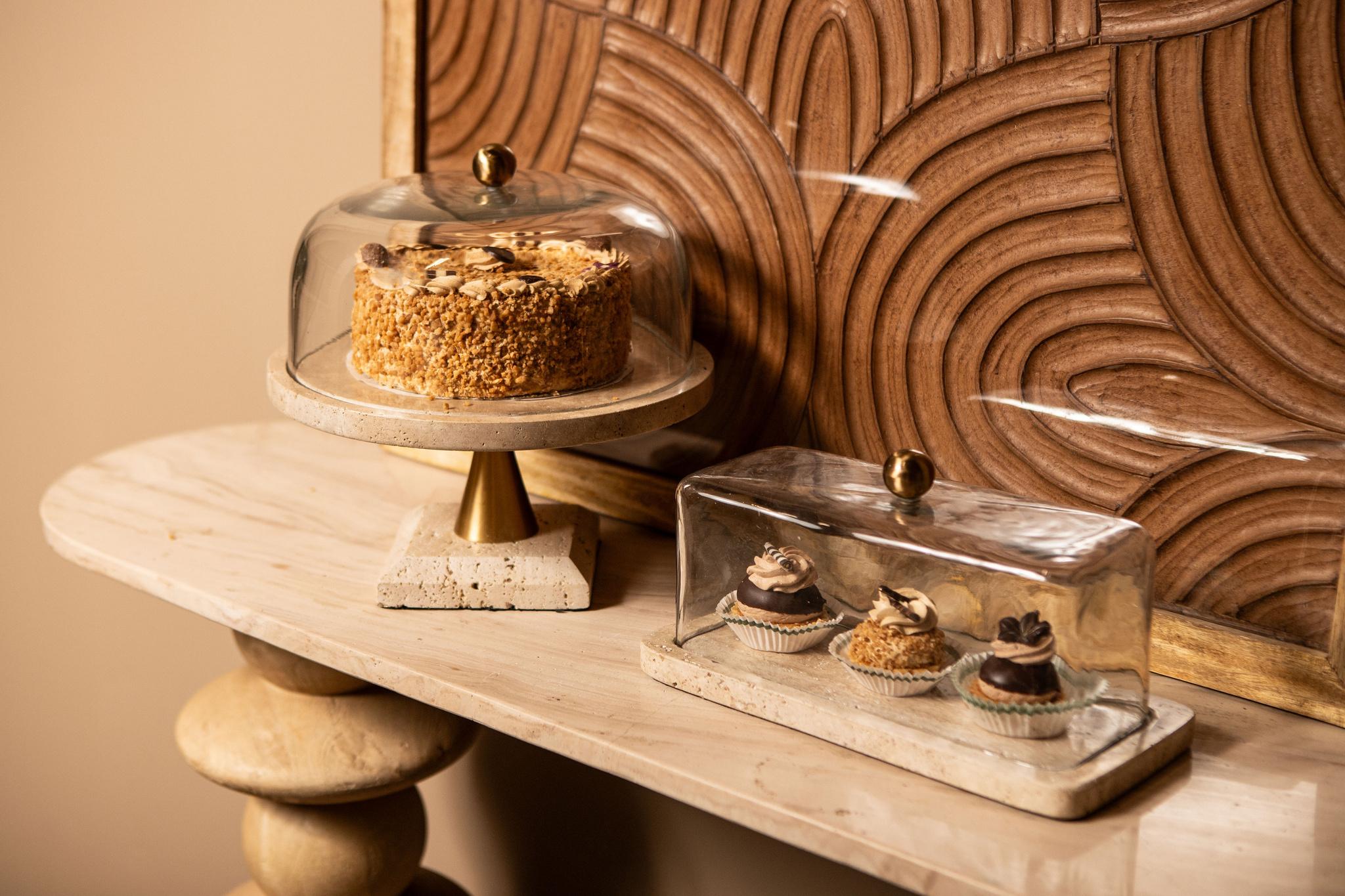 PTMD Opbergbox Lyron - 28x28x28 cm - Glas - Naturel