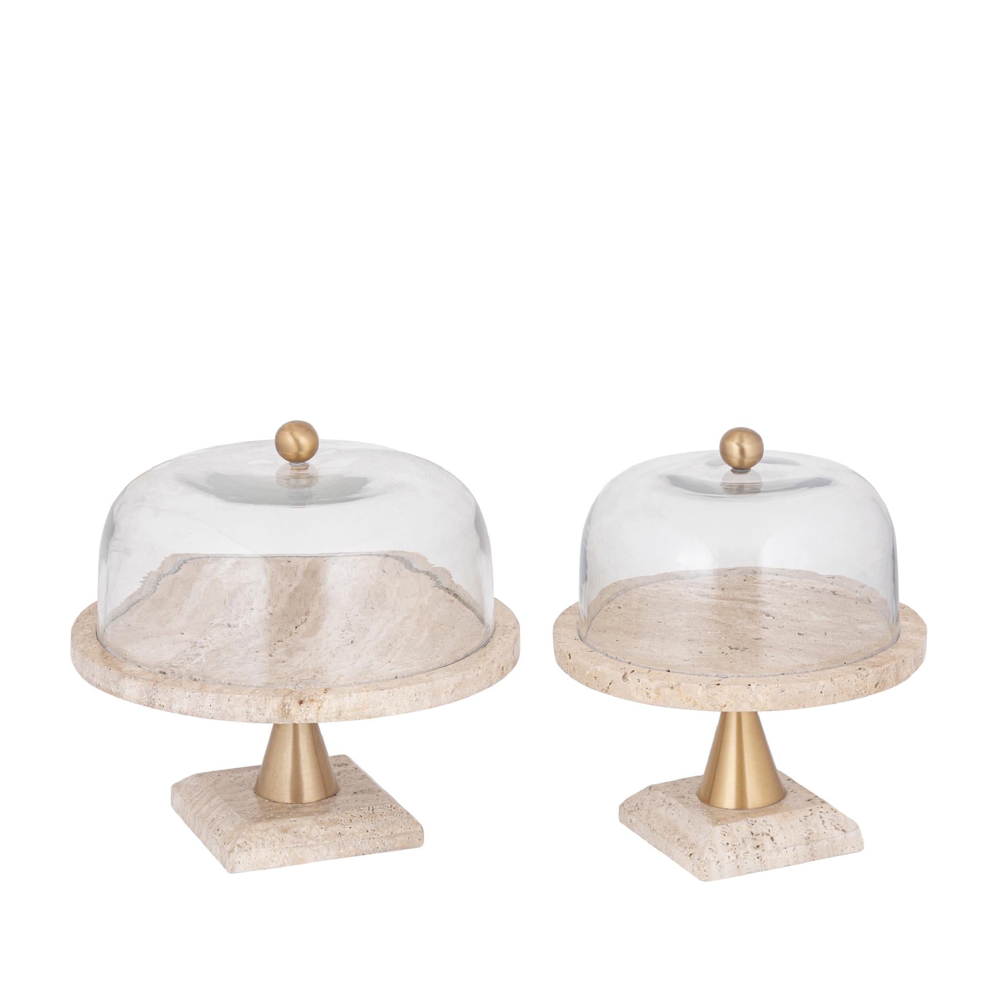 PTMD Opbergbox Lyron - 28x28x28 cm - Glas - Naturel