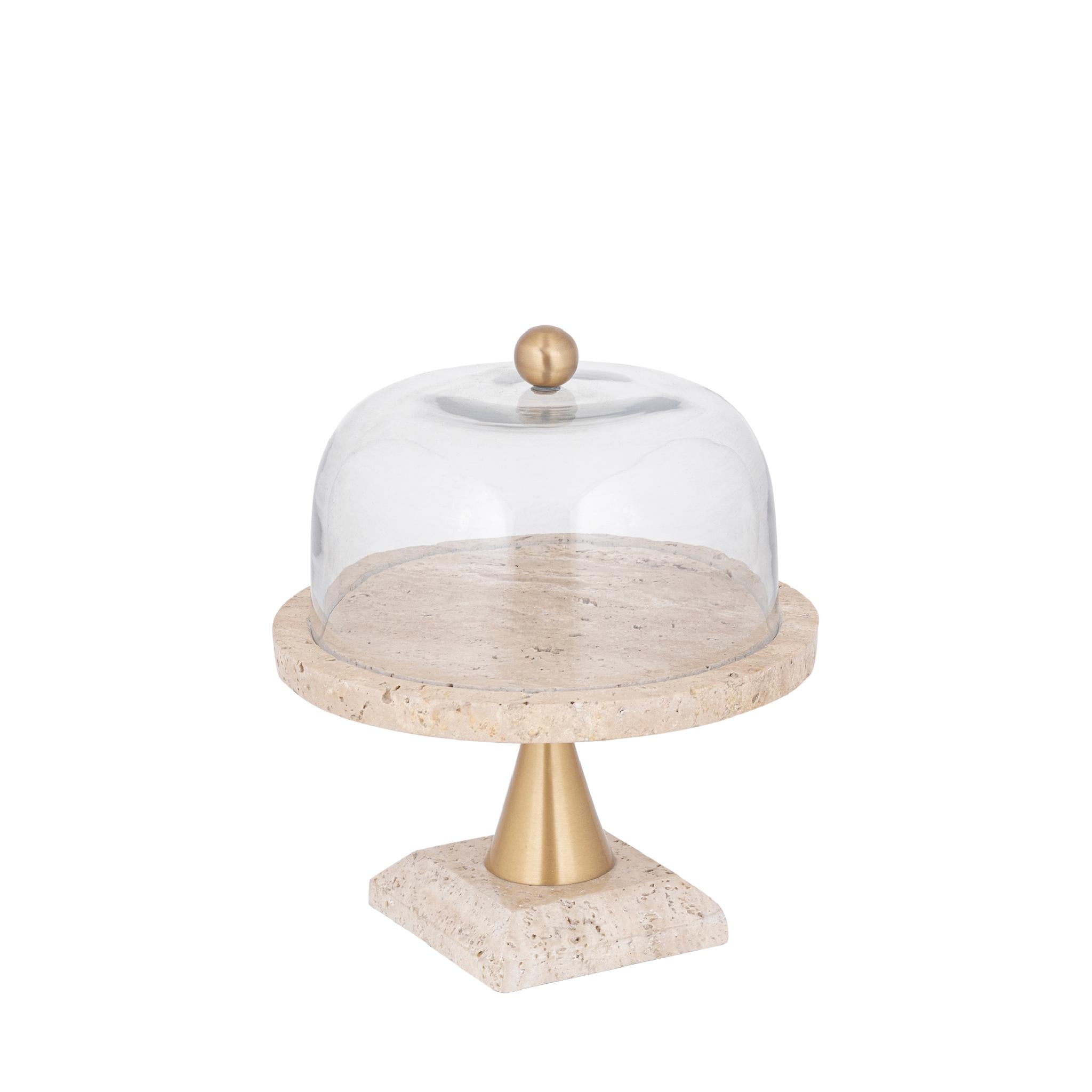 PTMD Opbergbox Lyron - 23x23x27 cm - Glas - Naturel