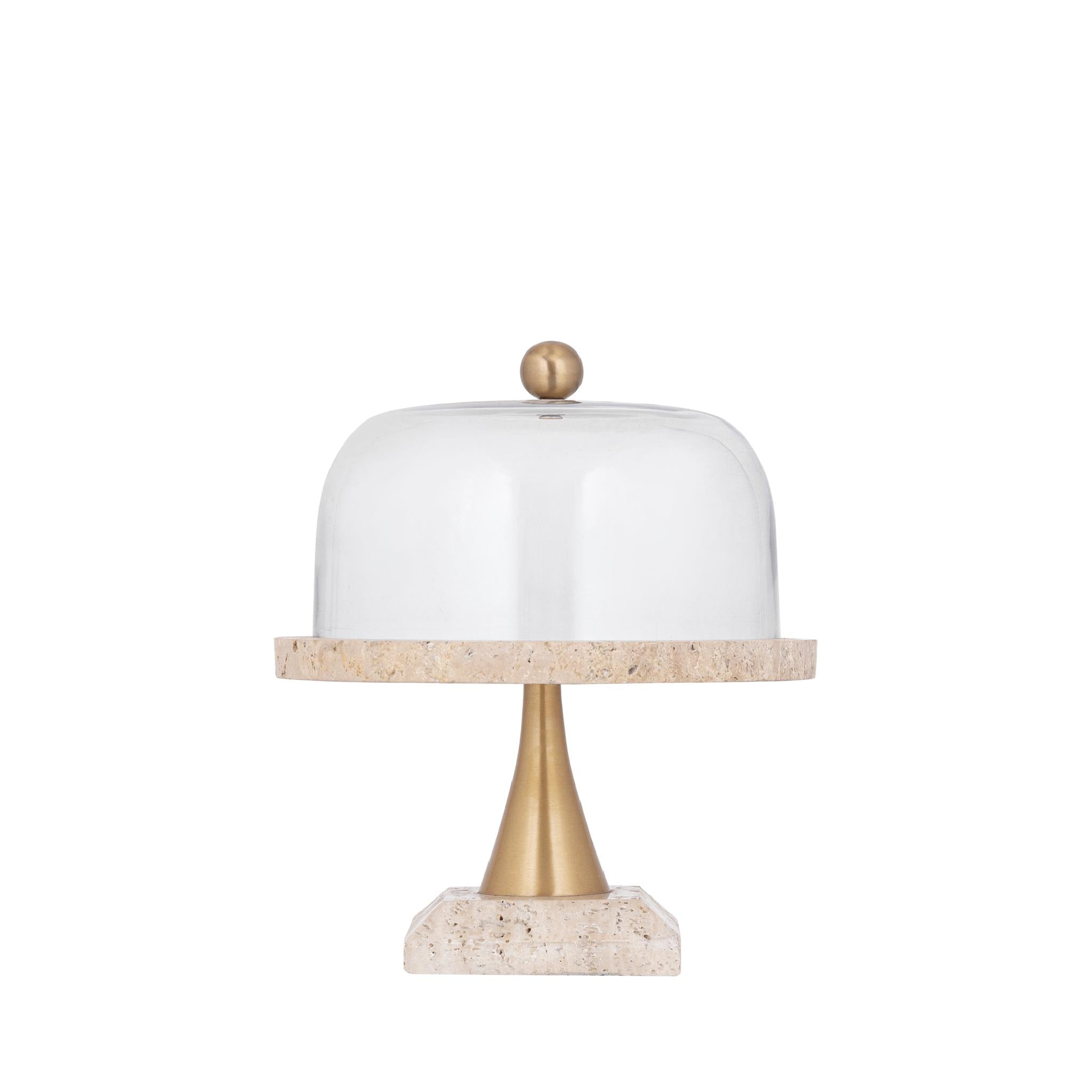 PTMD Opbergbox Lyron - 23x23x27 cm - Glas - Naturel