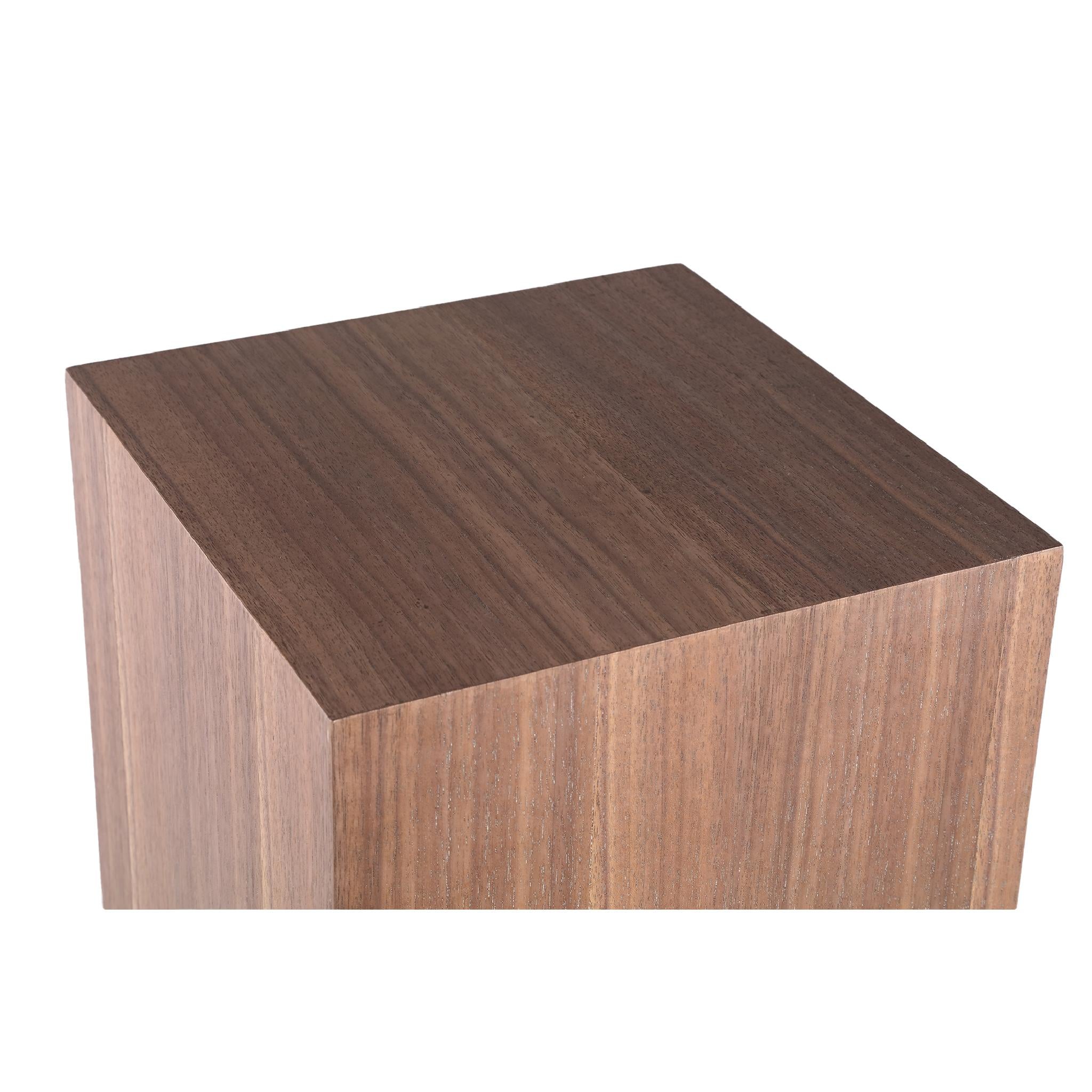 PTMD Zuil Tiess - 35x35x85 cm - Hout - Naturel - Set van 2