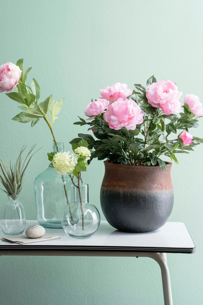 Mica Decorations Pioenroos - H50 x Ø45 cm - Terra - Roze