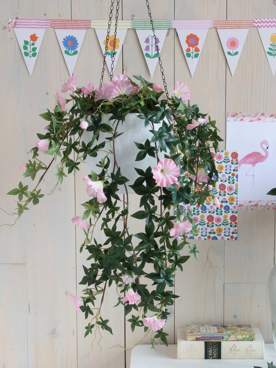 Mica Decorations Petunia Kunstplant - 50x45x25 cm - Polyester - Roze