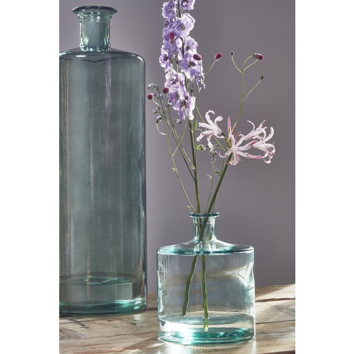 Mica Decorations Guan Vaas Fles - H75 x Ø25 cm - Glas - Groen