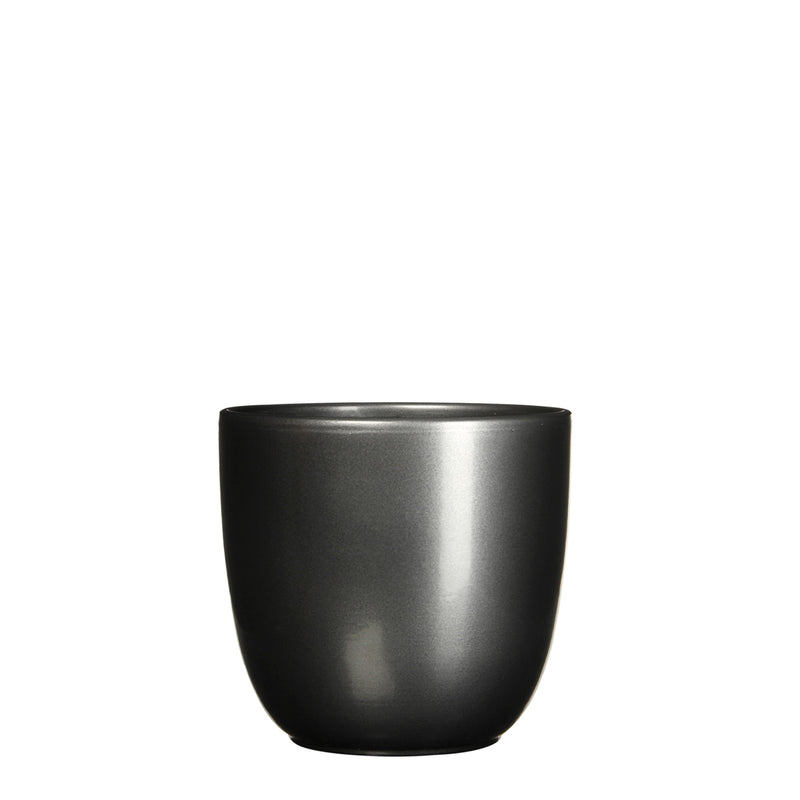 Mica Decorations Tusca Bloempot - 17x17x16 cm - Keramiek - Antraciet