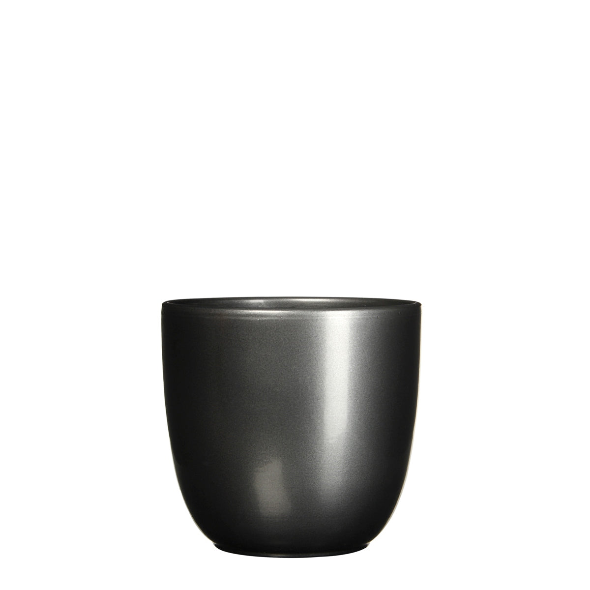 Mica Decorations Tusca Bloempot - 17x17x16 cm - Keramiek - Antraciet