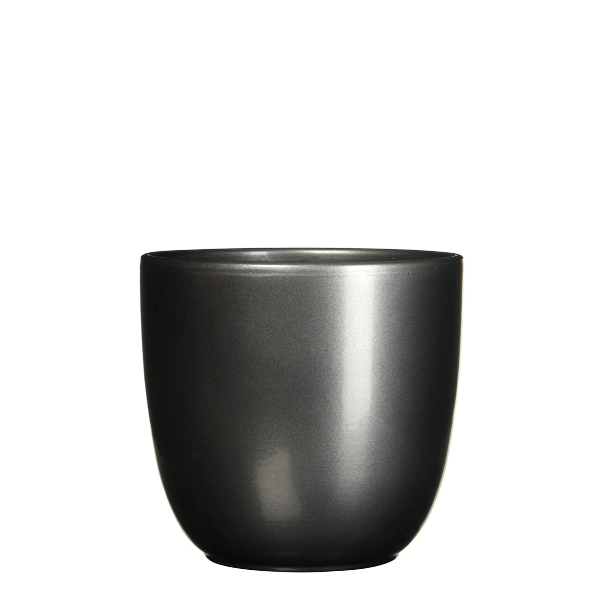 Mica Decorations Tusca Bloempot - 22x22x20 cm - Keramiek - Antraciet