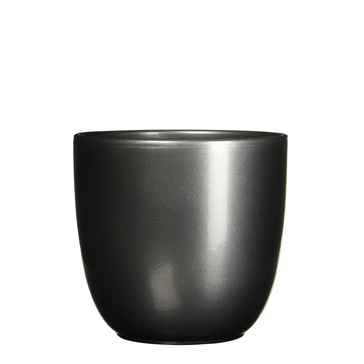 Mica Decorations Tusca Bloempot - 25x25x23 cm - Keramiek - Antraciet