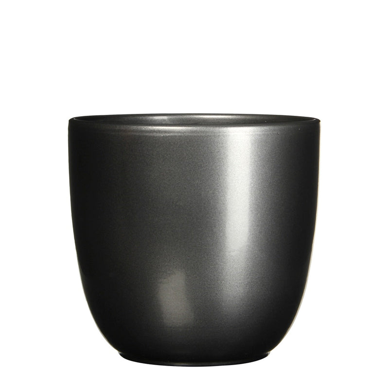 Mica Decorations Tusca Bloempot - 28x28x25 cm - Keramiek - Antraciet
