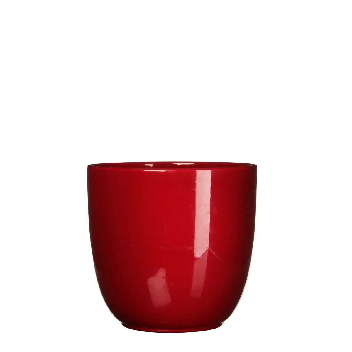 Mica Decorations Tusca Bloempot - 19x19x18 cm - Keramiek - Donkerrood