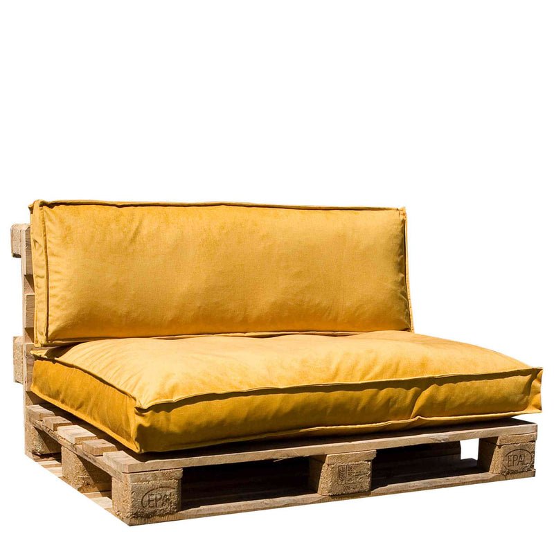 In the Mood Palletkussen Royal - 120x80x12 cm - Polyester - Geel