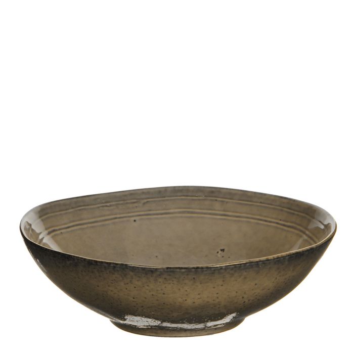 Mica Decorations Tabo Schaal - 9 x 30 cm - Keramiek - Creme - 4 Stuks
