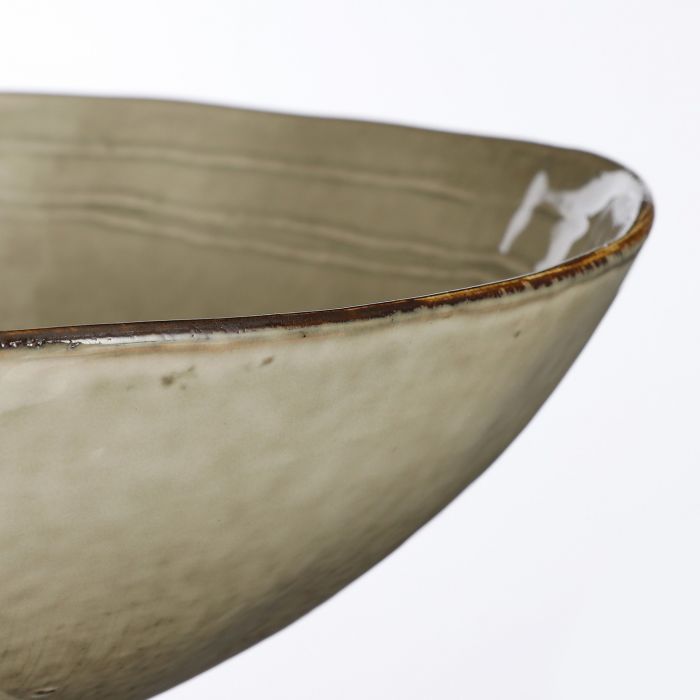 Mica Decorations Tabo Schaal - 9 x 30 cm - Keramiek - Creme - 4 Stuks