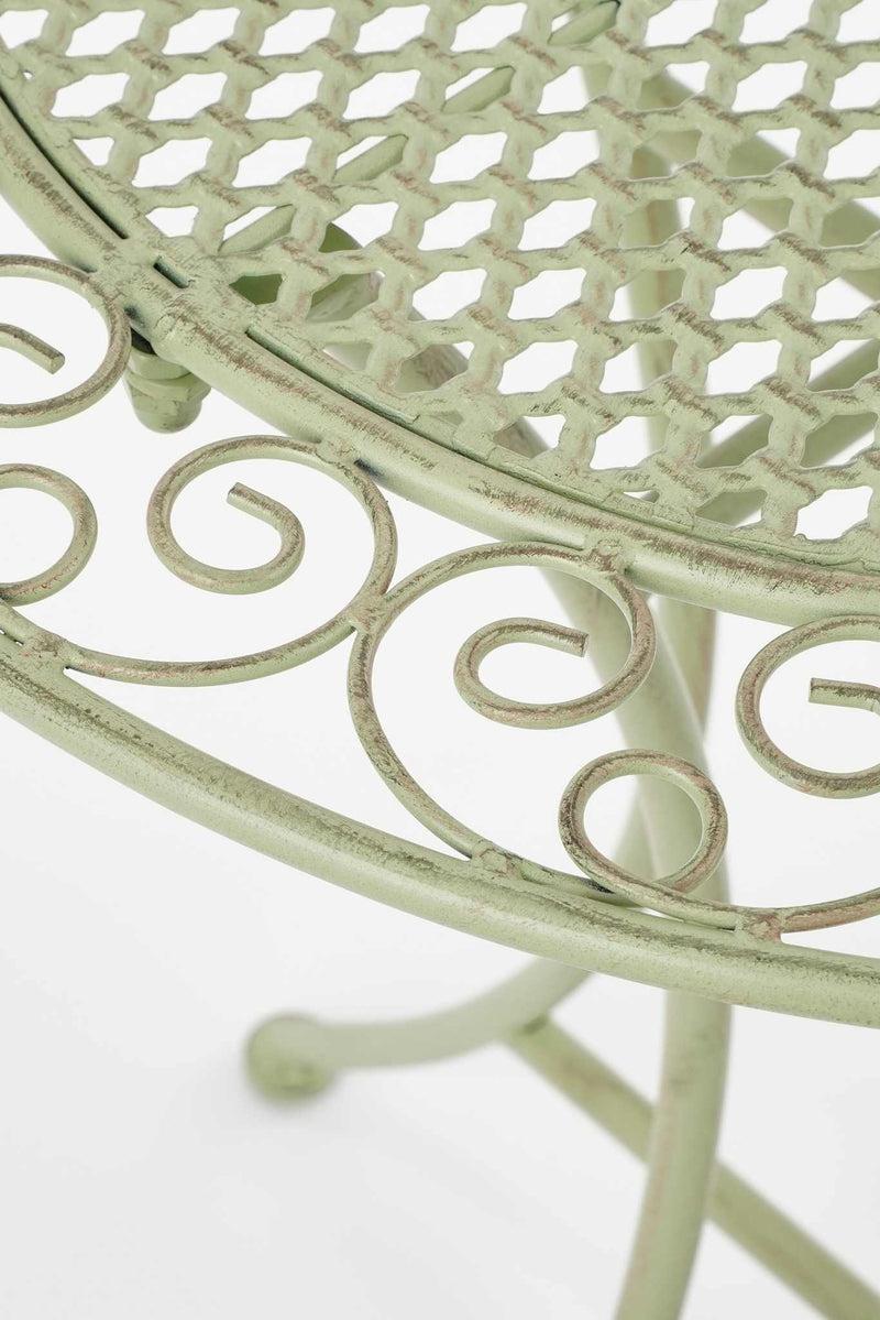Mica Decorations Provence Tafel - H70 x Ø60 cm - Ijzer - Groen