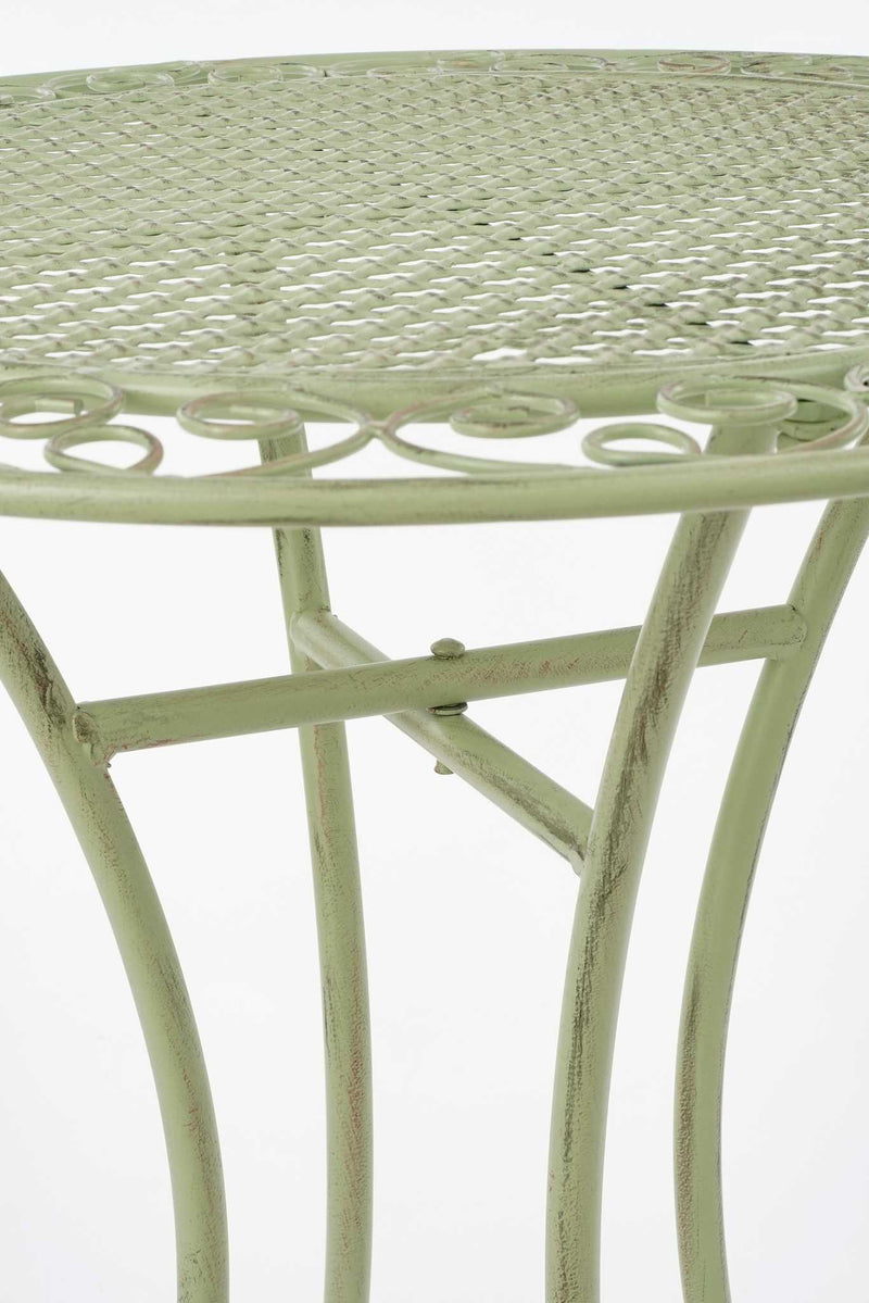 Mica Decorations Provence Tafel - H70 x Ø60 cm - Ijzer - Groen