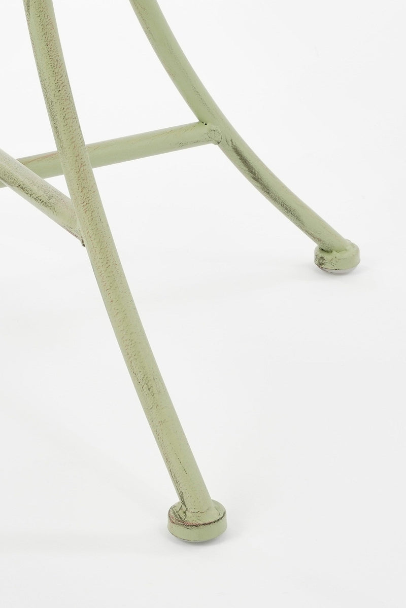 Mica Decorations Provence Tafel - H70 x Ø60 cm - Ijzer - Groen
