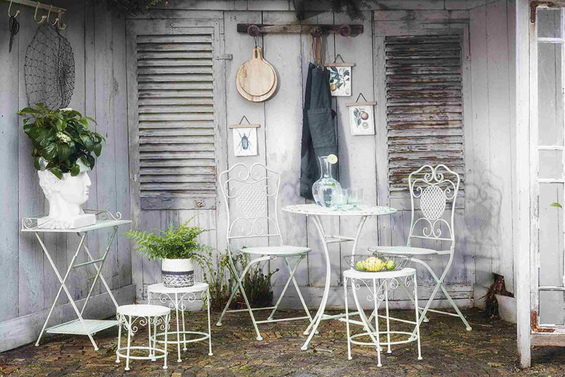 Mica Decorations Provence Tafel - H70 x Ø60 cm - Ijzer - Groen