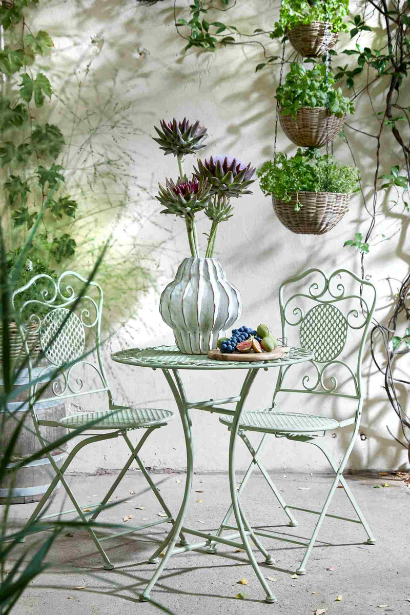 Mica Decorations Provence Tafel - H70 x Ø60 cm - Ijzer - Groen