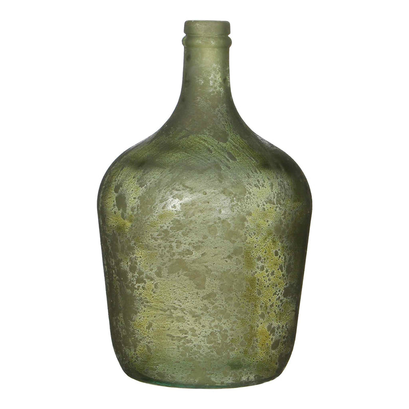Mica Decorations Diego Fles Vaas - H30 x Ø18 cm - Glas - Groen
