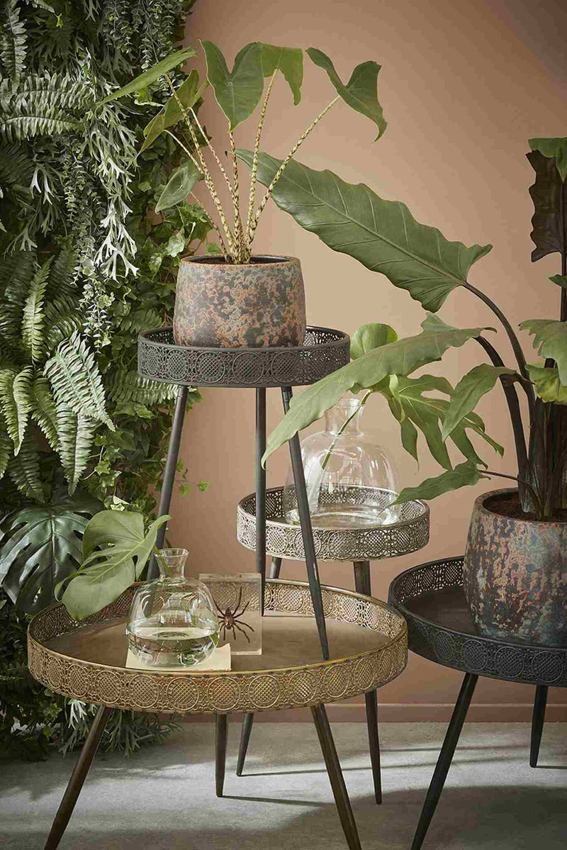 Mica Decorations ronde tafel zwart maat in cm: 45,5 x 70