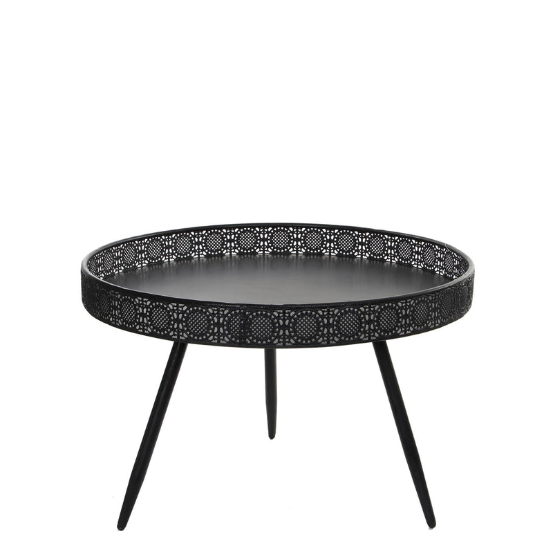 Mica Decorations ronde tafel zwart maat in cm: 45,5 x 70