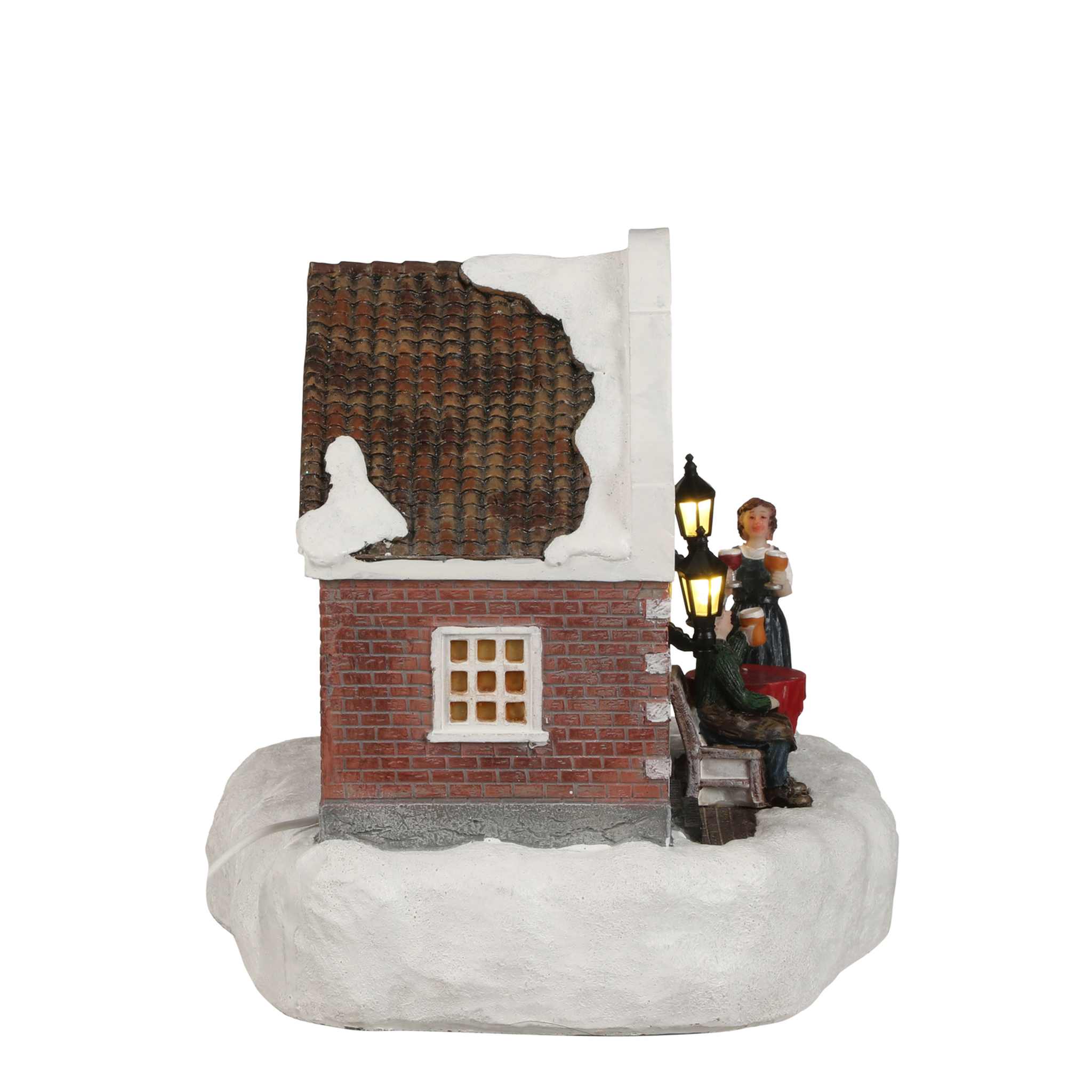Luville Kerstdorp Dorpskroeg - 17.5x16.5x17.5 cm - Polyresin - Multi
