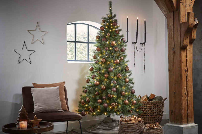 Black Box Trees Kunstkerstboom Kingston - 102x102x185 cm - PVC/hardnaald - Groen