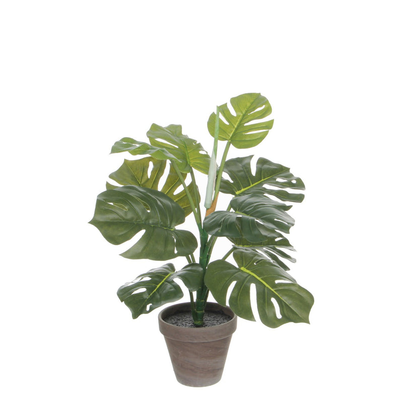 Mica Decorations Monstera Kunstplant - 39x39x48 cm - Polyester - Groen
