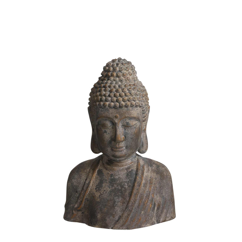 Mica Decorations Deco Object Buddha - 38x23x54 cm - Magnesium - Grijs