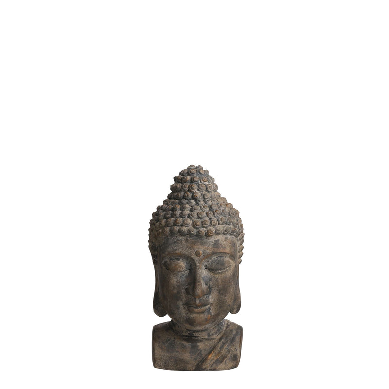 Mica Decorations Deco Object Buddha - 23x26x48 cm - Magnesium - Grijs
