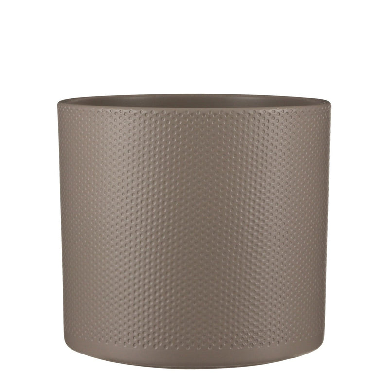 Mica Decorations Era Bloempot - 28x28x26 cm - Keramiek - Taupe