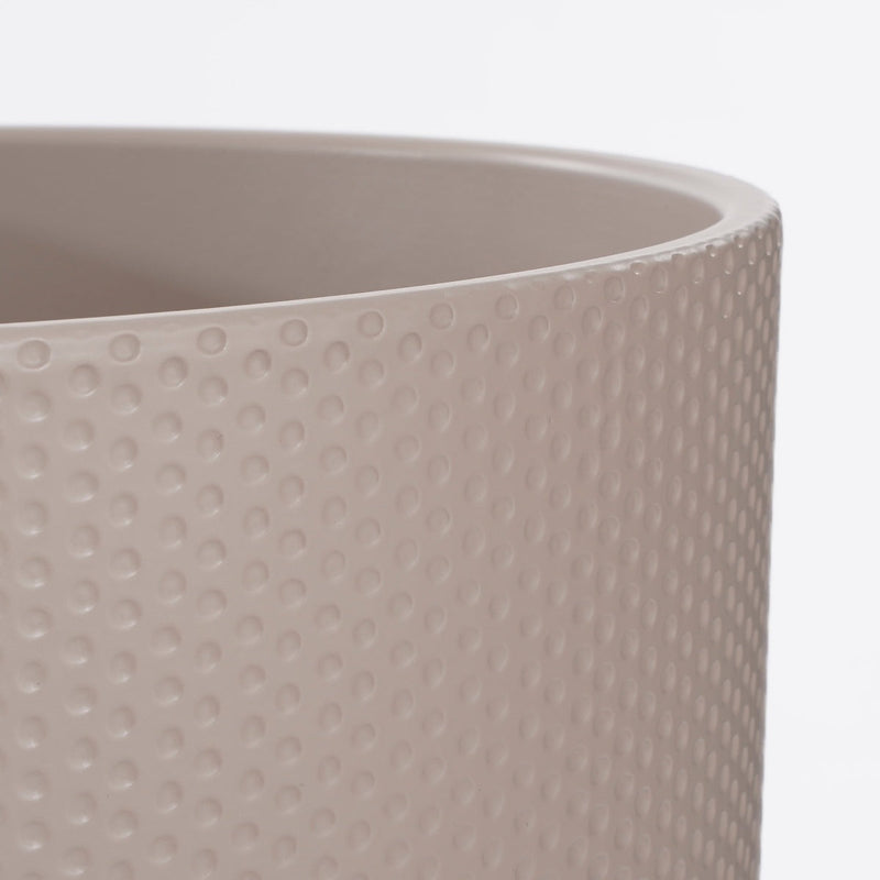 Mica Decorations Era Bloempot - 28x28x26 cm - Keramiek - Taupe
