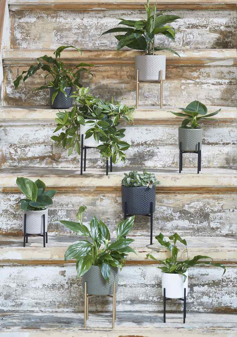 Mica Decorations Era Bloempot - 28x28x26 cm - Keramiek - Taupe