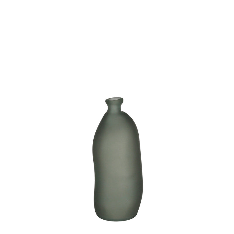 Mica Decorations Pinto Vaas - 13x13x35 cm - Glas - Petrol