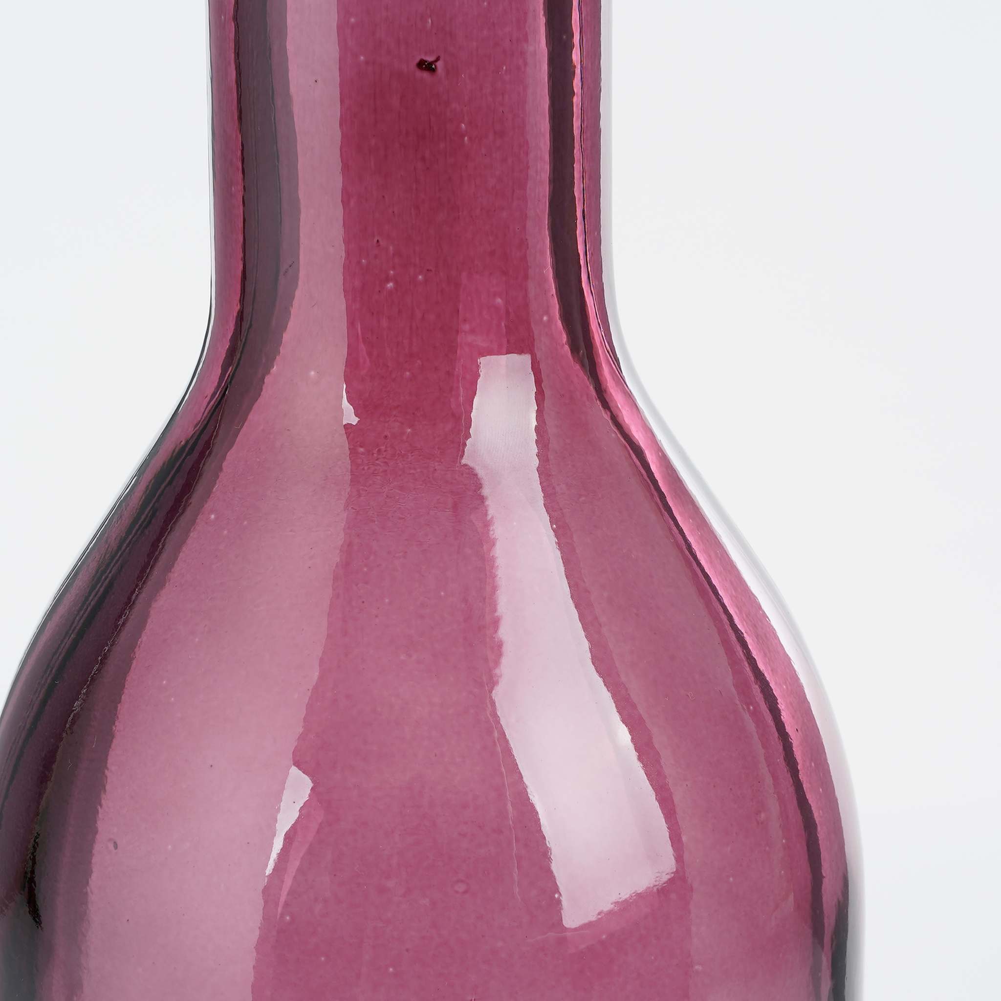 Mica Decorations Vaas Rioja - 15x15x50 cm - Gerecycled Glas - Bordeaux