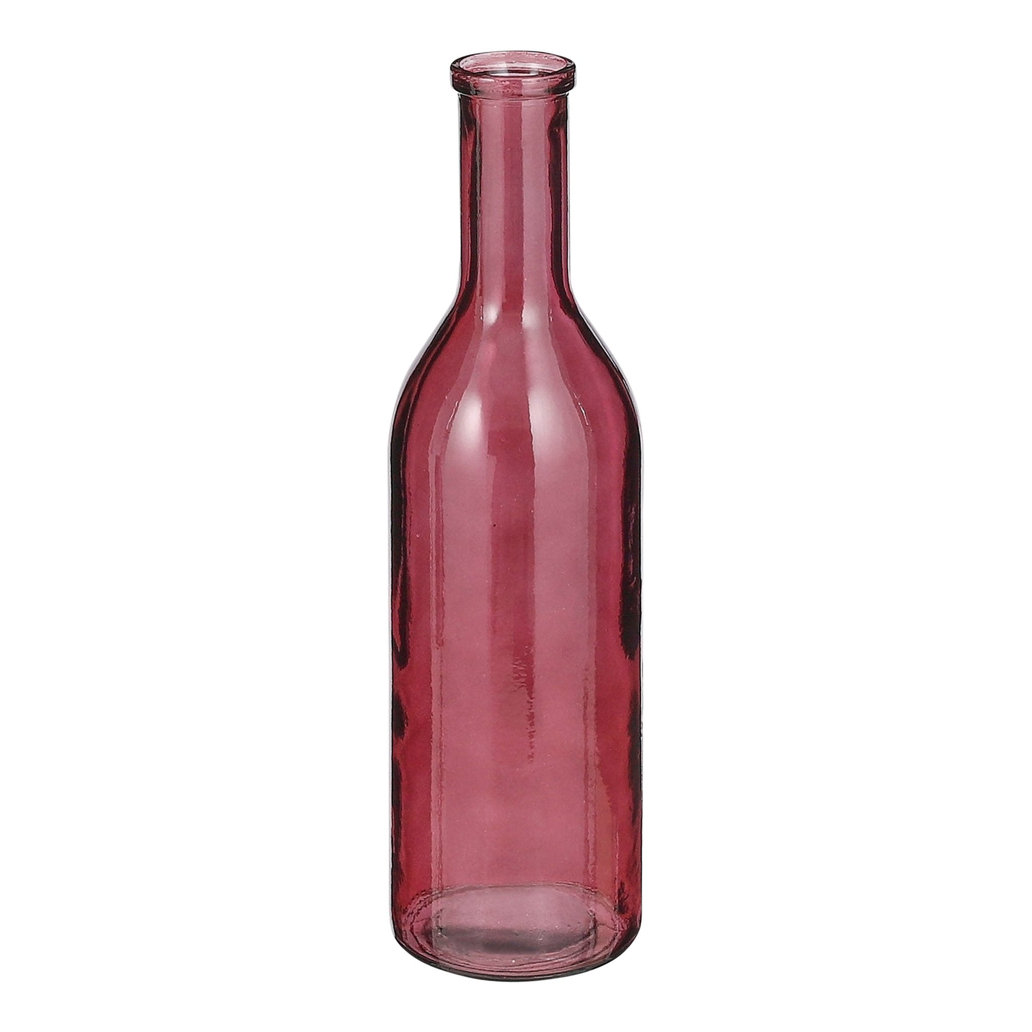 Mica Decorations Vaas Rioja - 15x15x50 cm - Gerecycled Glas - Bordeaux
