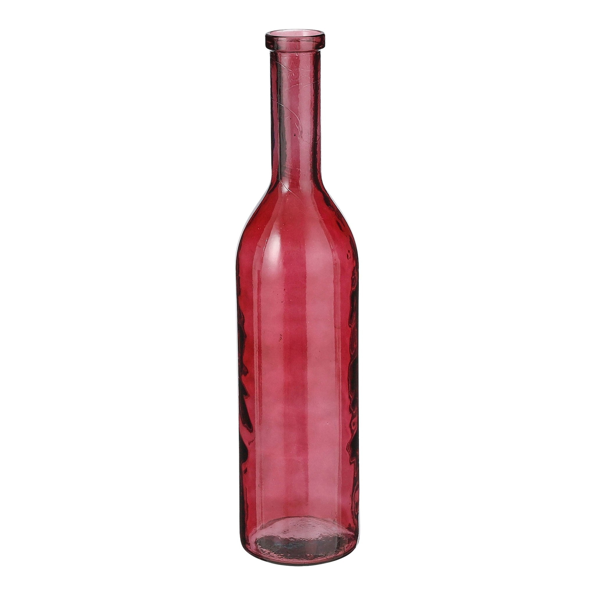 Mica Decorations Vaas Rioja - 18x18x75 cm - Gerecycled Glas - Bordeaux