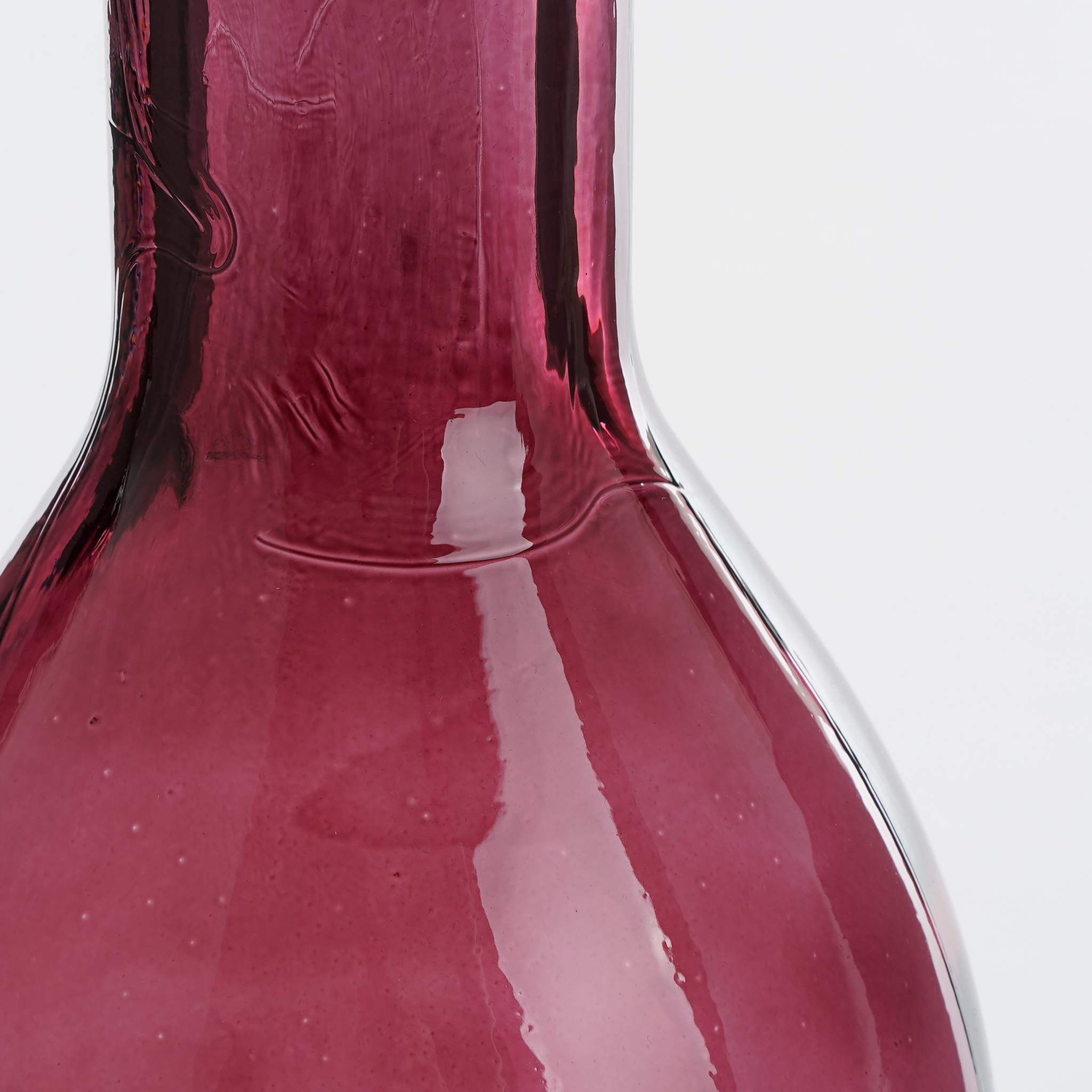 Mica Decorations Vaas Rioja - 18x18x75 cm - Gerecycled Glas - Bordeaux