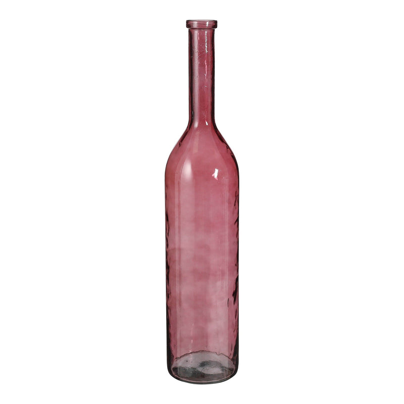 Mica Decorations Vaas Rioja - 21x21x100 cm - Gerecycled glas  - Rood