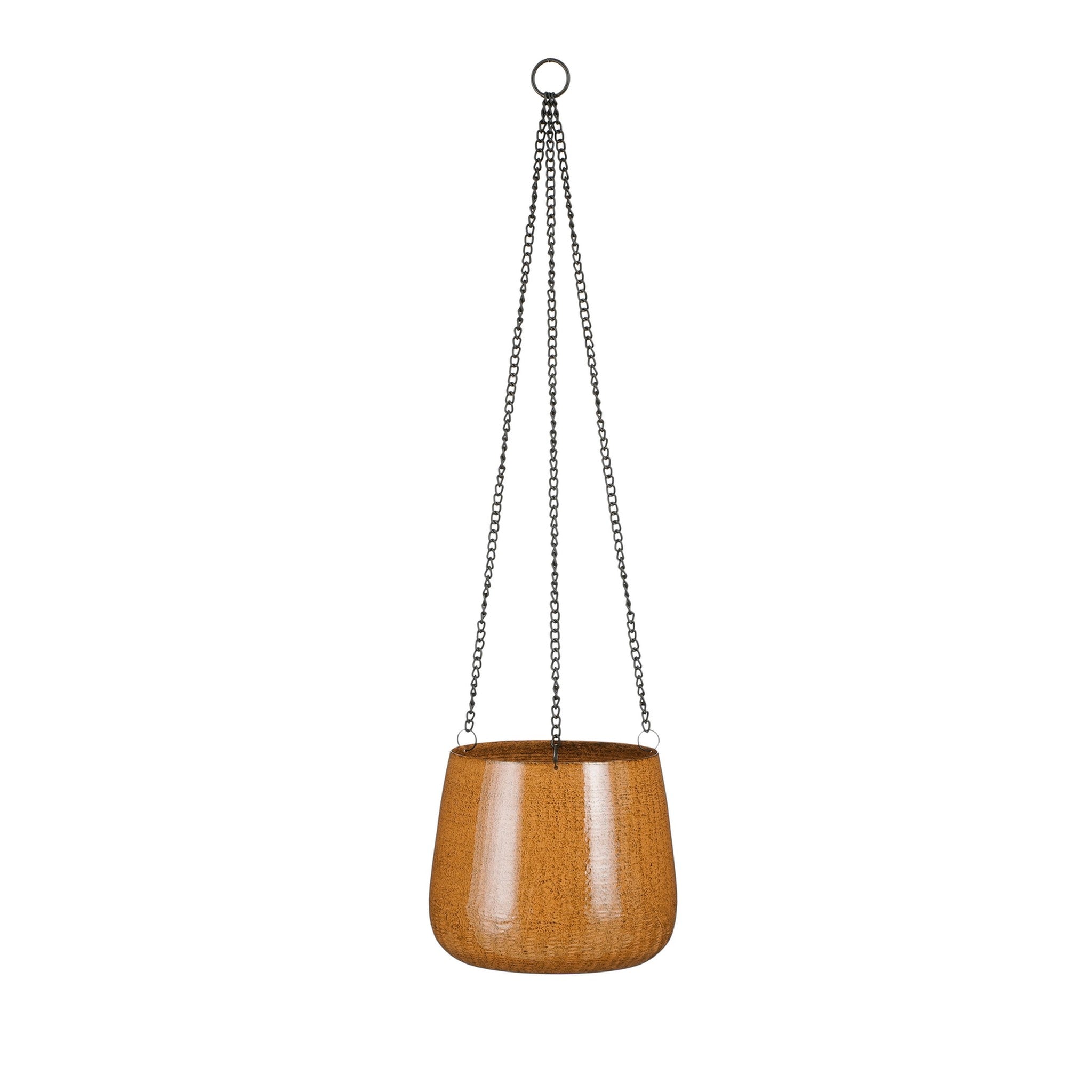 Mica Decorations Bloempot Benson - 19x19x16 cm - Ijzer - Bruin