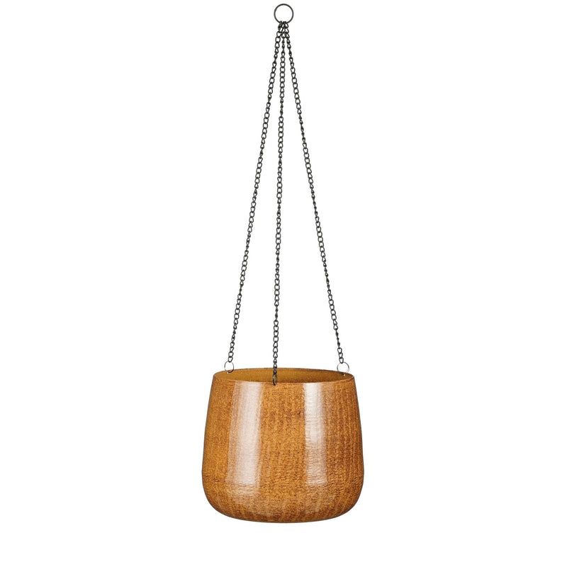 Mica Decorations Bloempot Benson - 23x23x20 cm - Ijzer - Bruin