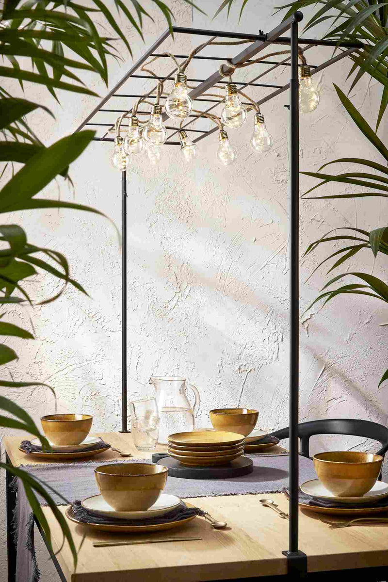 Mica Decorations Parasol Beach - 250x39.5x181 cm - Ijzer - Zwart