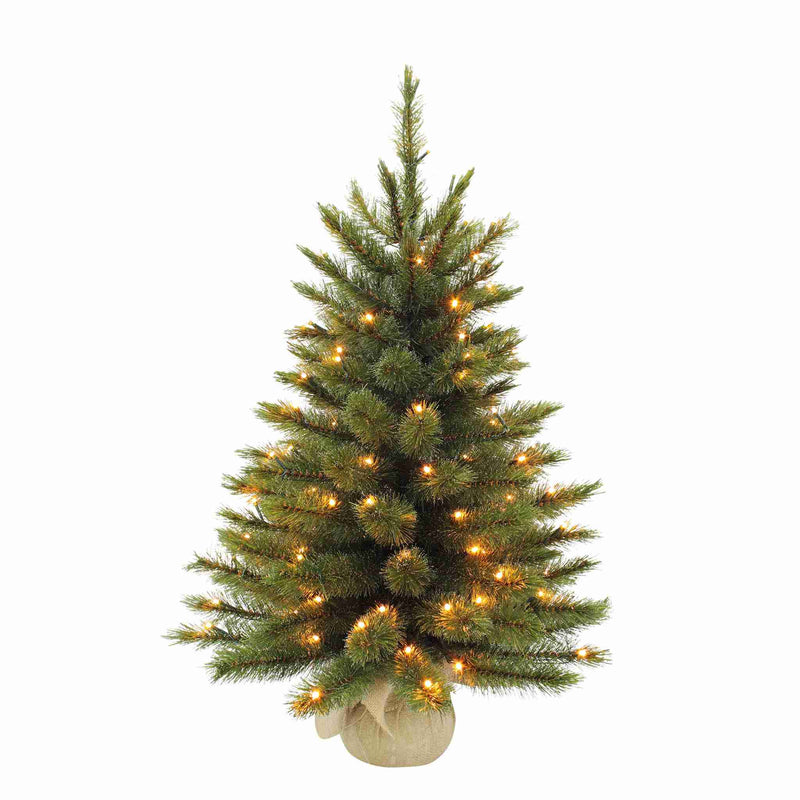 Triumph Tree Kunstkerstboom Forest frosted - 61x61x90 cm - Pvc/hardnaald - Besneeuwd,Groen